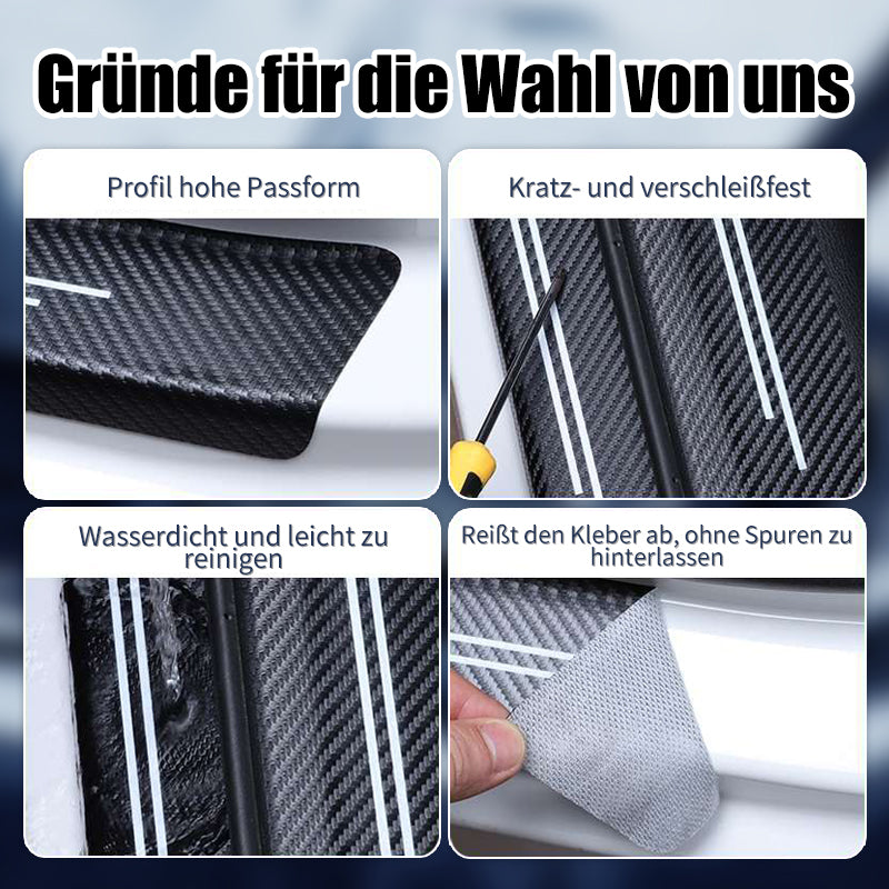 4 Stück Kratzfeste Aufkleber Für Türschwellen Aus Kohlefaser - Temu Germany