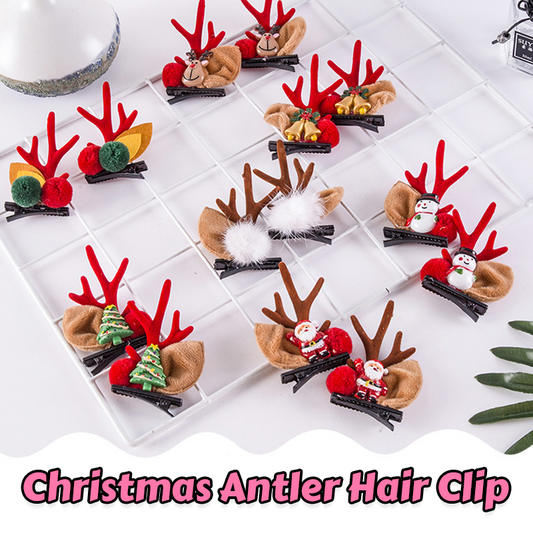 🦌Weihnachts-Geweih-Haarspange（1 Paar）