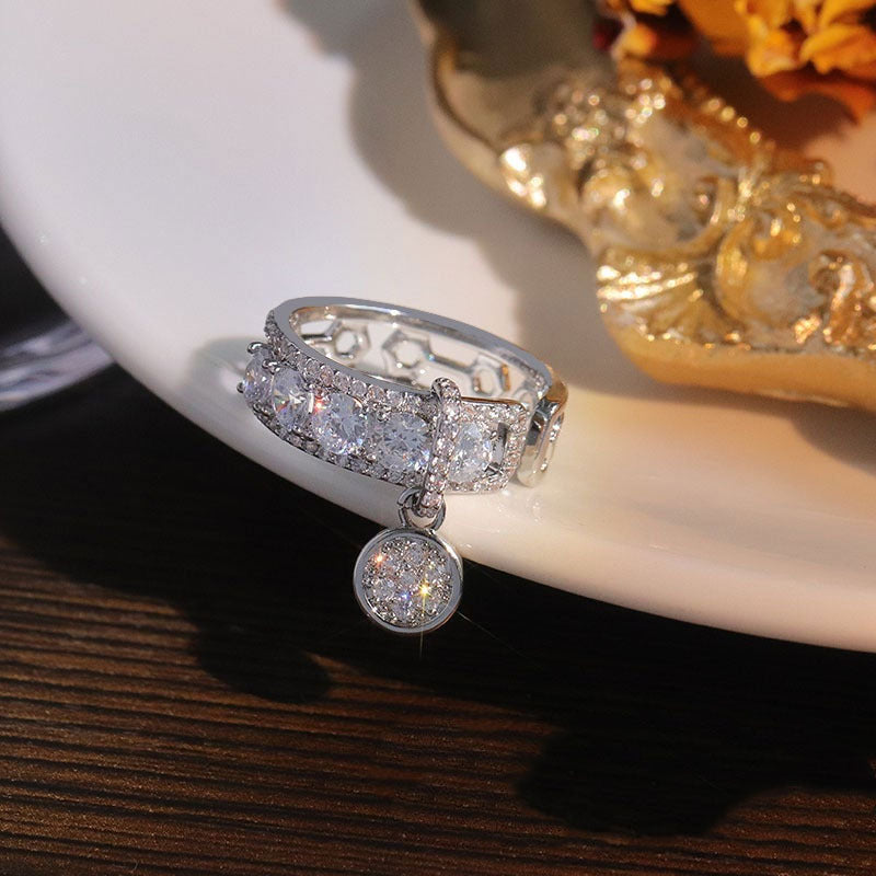 Fashion Zircon Ring Women Plated Rings