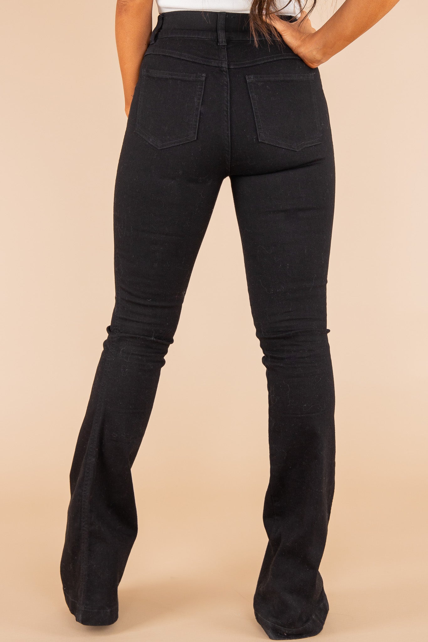 Damen Stretch Flare Jeans ohne Knopf (Kaufe 2, kostenloser Versand)